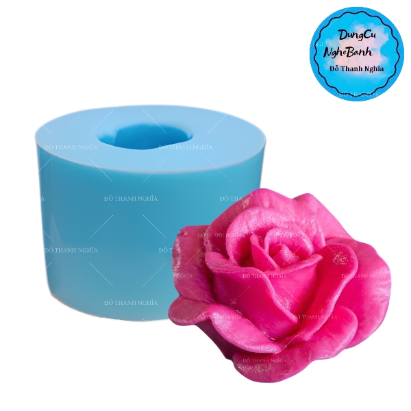 Khuôn Silicon - Hoa Hồng Nở - SL80 - 6cm - Thái Nở D17