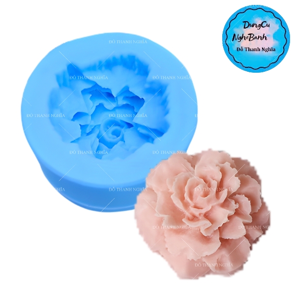 Khuôn Silicon - Hoa Cẩm Chướng - 6cm