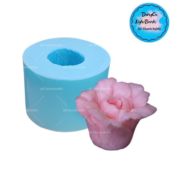 Khuôn Silicon - Hoa Cẩm Chướng Kép - 3cm