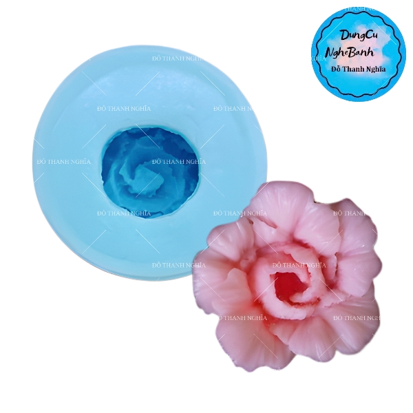 Khuôn Silicon - Hoa Cẩm Chướng Kép - 3cm