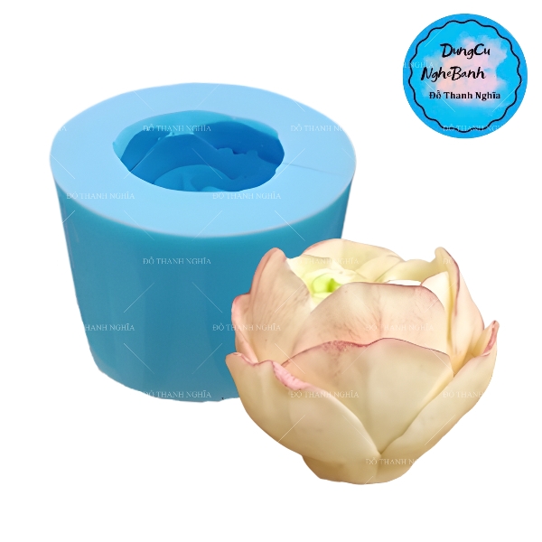Khuôn Silicon - Hoa Hồng Lai - Hồng Anh - 7cm