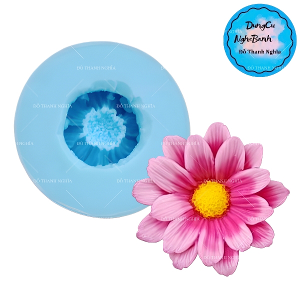 Khuôn Silicon - Hoa Cúc Phi - Cánh Thẳng - 5.7cm