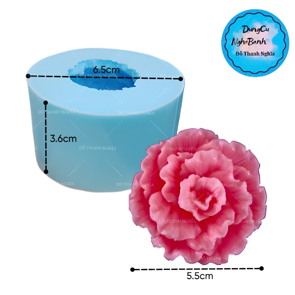 Khuôn Silicon - Hoa Cúc Thái E1 - 5.5cm