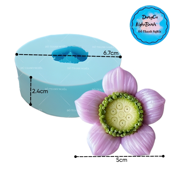 Khuôn Silicon - Hoa Cúc - Đồng Tiền Thái M50 5cm