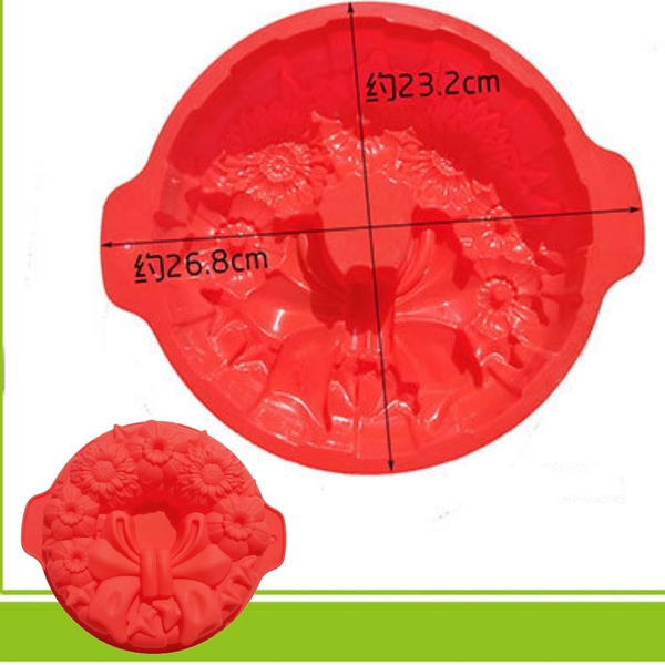 Khuôn Silicon - Đế - Hoa Nơ Lớn 23cm