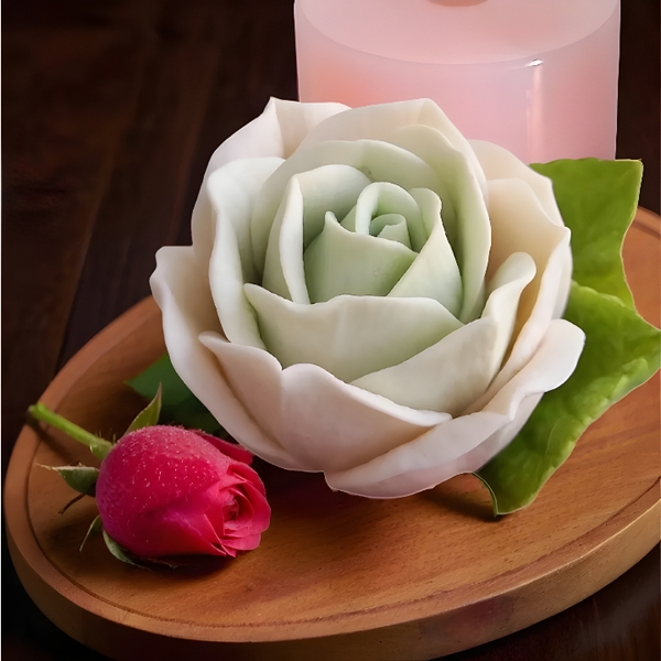 Khuôn Silicon - Hoa Hồng Nở Cánh Thẳng 6cm