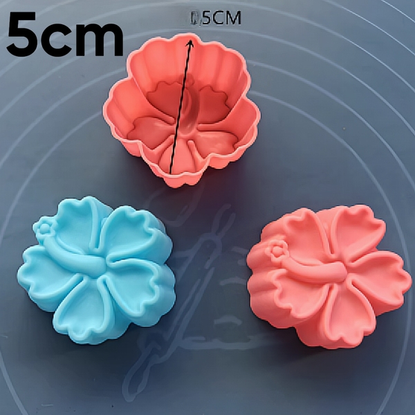 [10 cup] Khuôn Silicon - Cup Set 5cm - M67 Hoa Dâm Bụt