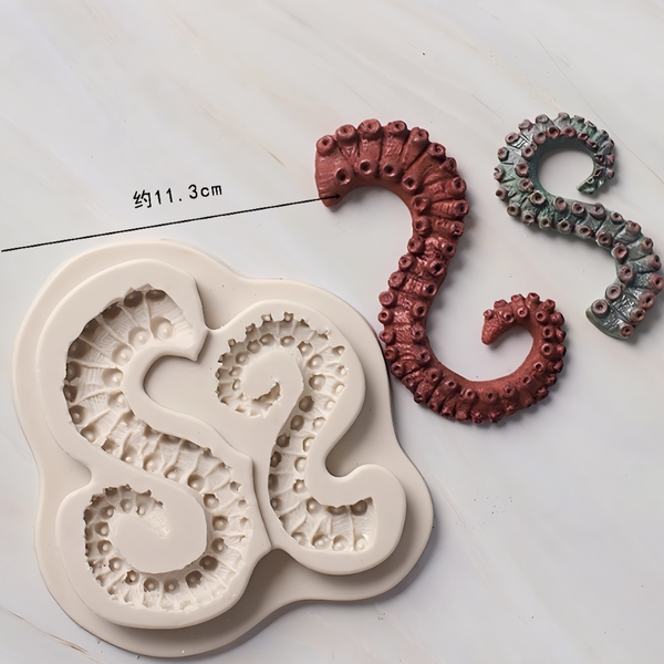 Khuôn Silicon - Biển - Râu Bạch Tuột 2C