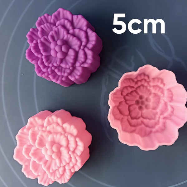 [10 cup] Khuôn Silicon - Cup Set 5cm - M70 Hoa Mẫu Đơn