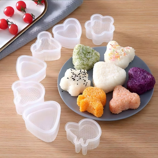 Vòng Ấn Cắt - Set 5 Khuôn Nhựa Làm Cơm Nắm