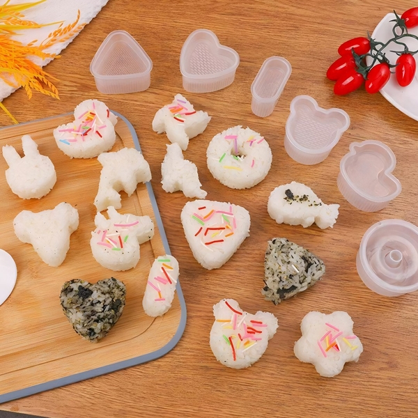 Vòng Ấn Cắt - Set 5 Khuôn Nhựa Làm Cơm Nắm