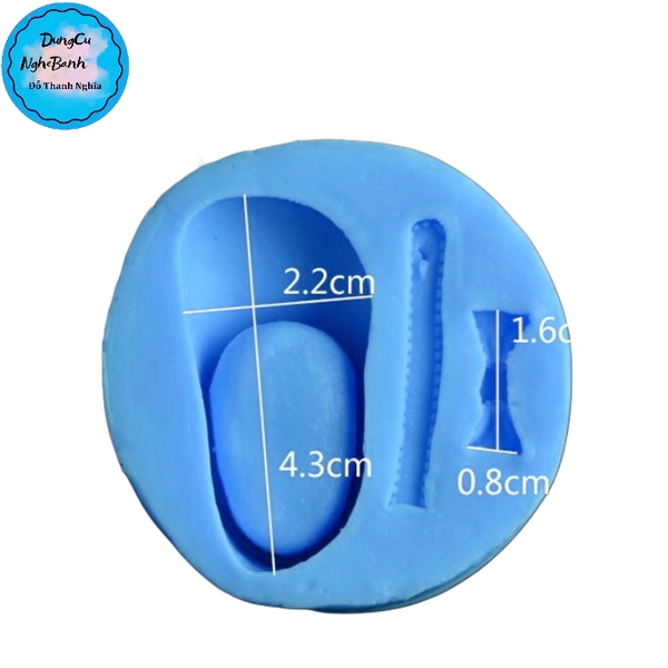 Khuôn Silicon - Em Bé Giày - Dây Nơ 3c