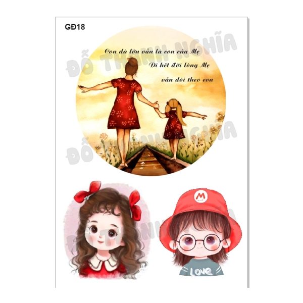 Decal Chủ Đề Gia Đình - GĐ -GĐ18