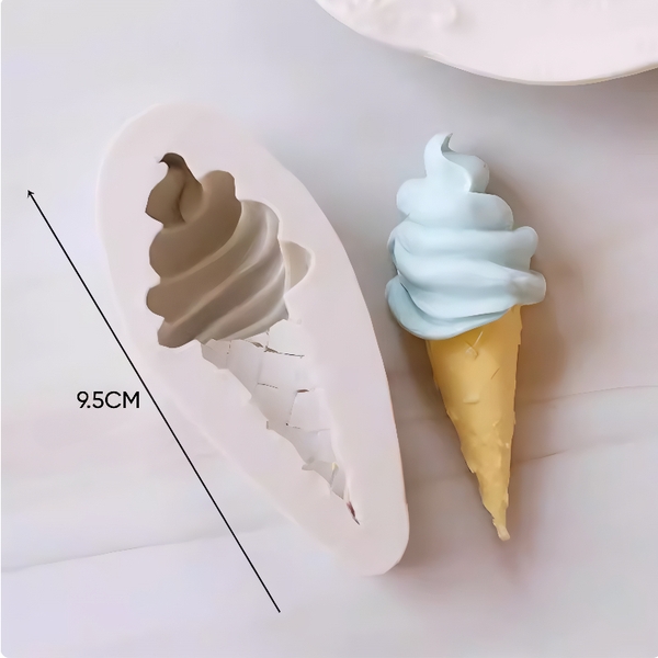 Khuôn Silicon - Cây Kem Xoắn 9cm