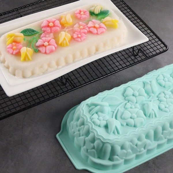 Khuôn Silicon - Đế - Chữ Nhật Hoa