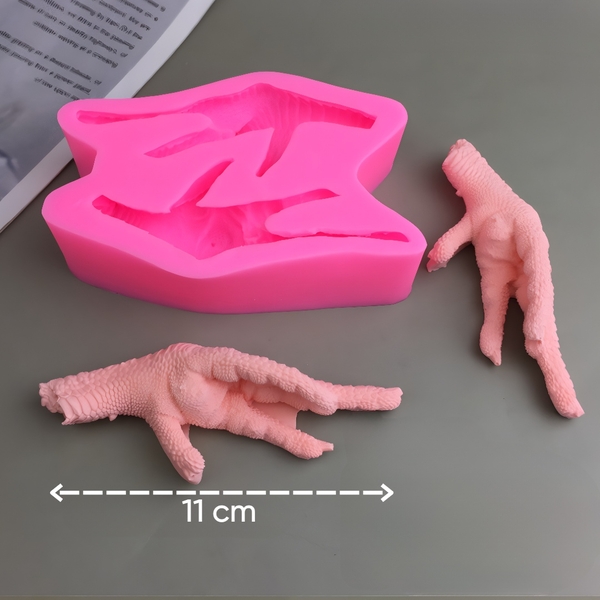 Khuôn Silicon - Món Ăn - Đùi Gà - Chân Gà Đôi 2C 11.2cm