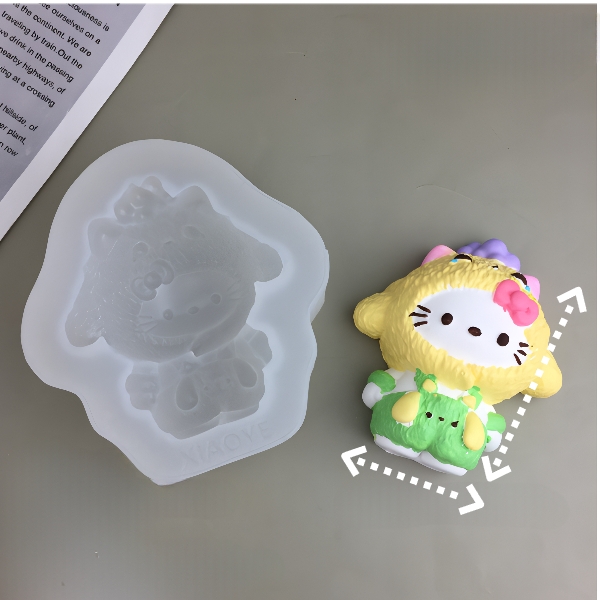 Khuôn Silicon - Mèo Kitty - Mèo Con Puppy 6.2cm