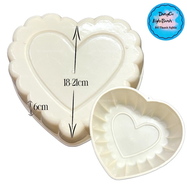 Khuôn Cơm Nhựa - Xôi - Thạch 18-21cm - CN03 - Tim Liền Bo