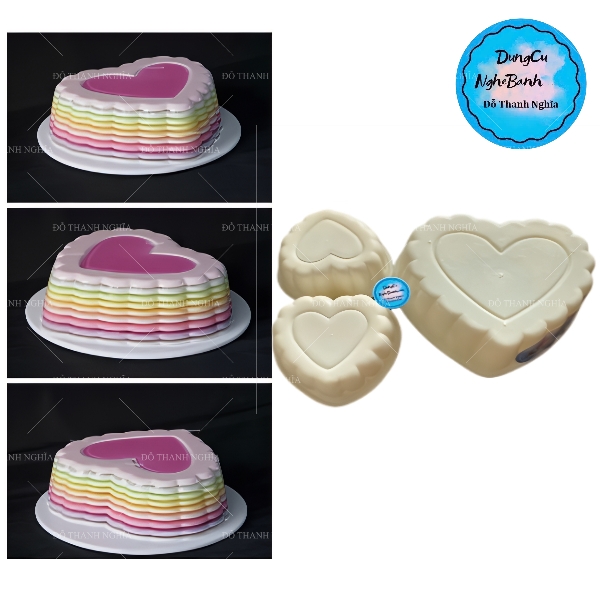 Khuôn Cơm Nhựa - Xôi - Thạch 18-21cm - CN03 - Tim Liền Bo