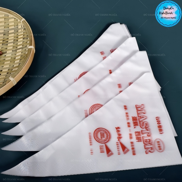 Bọc Túi Bao - Túi Nilong Bắt Kem Size 32x20cm Set 100