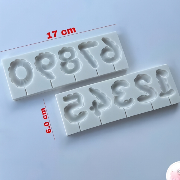 Khuôn Silicon - Số 0-9 - Số Bong Bóng Set 2
