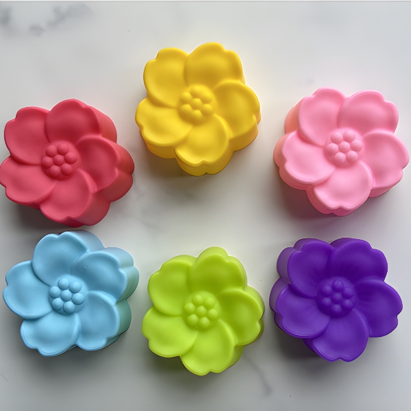 [10 cup] Khuôn Silicon - Cup Set 5cm - M86 Hoa Mai