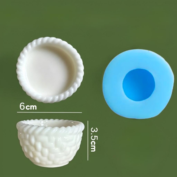 Khuôn Silicon - Đế - Chậu Vân Đá 6cm