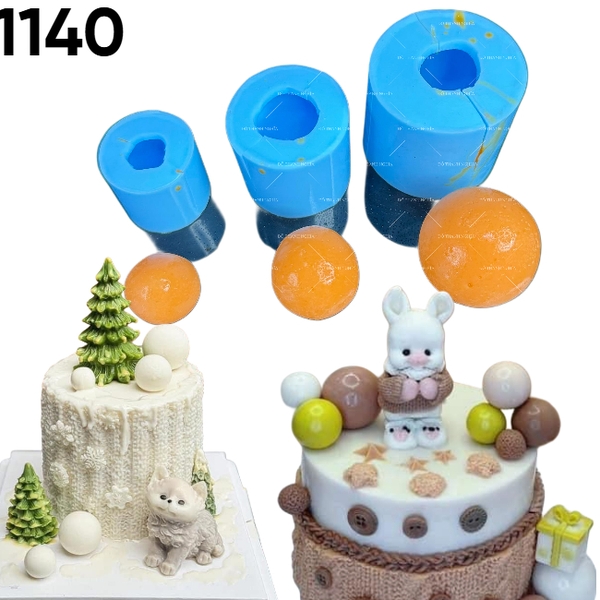 Khuôn Silicon Mochi Bi Tròn Set 3c 2.9cm 3.7cm 4.9cm