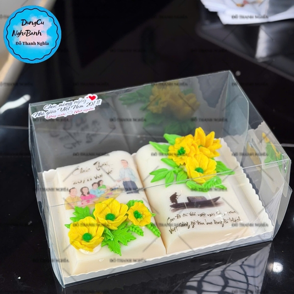 Hộp Nhựa - Chữ Nhật Đế Giấy - 26.5x18 Cao 14cm