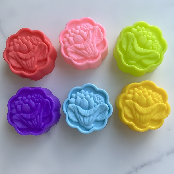 [10 cup] Khuôn Silicon - Cup Set 5cm - M87 Hoa Sen