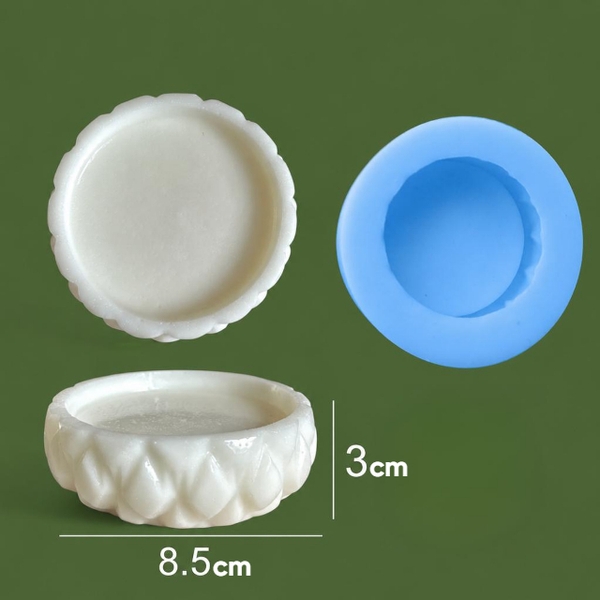 Khuôn Silicon - Đế - Chậu Khía 8.5cm