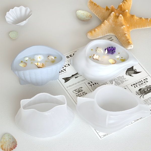 Khuôn Silicon - Sinh Vật Biển- Vỏ Sò Ốc 10.6cm