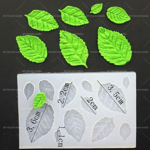 Khuôn Silicon - Lá Hồng - TH 12c