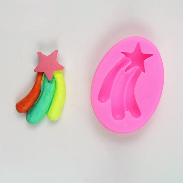 Khuôn Silicon - Bầu Trời - Cầu Vòng Sao 6cm