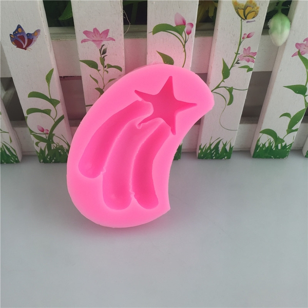 Khuôn Silicon - Bầu Trời - Cầu Vòng Sao 6cm