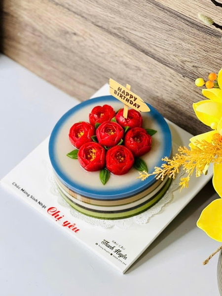 Khuôn Silicon - Hoa Hồng Lai - Nhụy Hàn Quốc - 4cm
