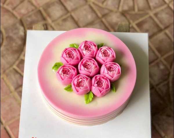 Khuôn Silicon - Hoa Hồng Lai - Nhụy Hàn Quốc - 4cm