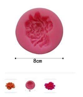 Khuôn Silicon - Hoa Mẫu Đơn - 5.8cm - Mặt Ép