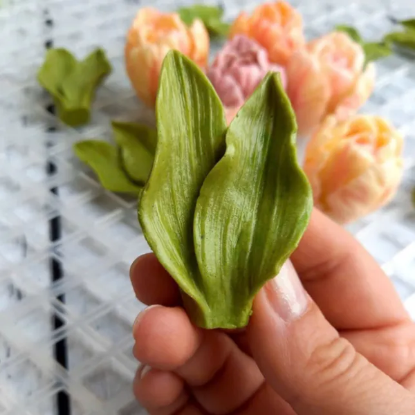 Khuôn Silicon - Lá Hồng Lá Tulip Set 2c