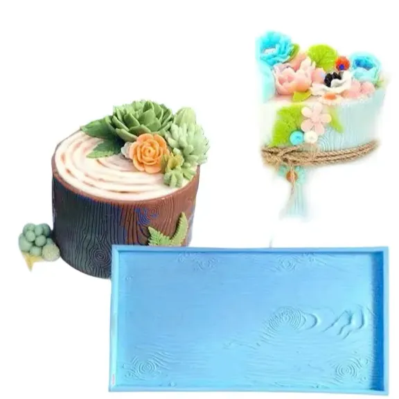 Khuôn Silicon - Viền Mảng Họa Tiết - Vân Gỗ 30.5x16 Cm