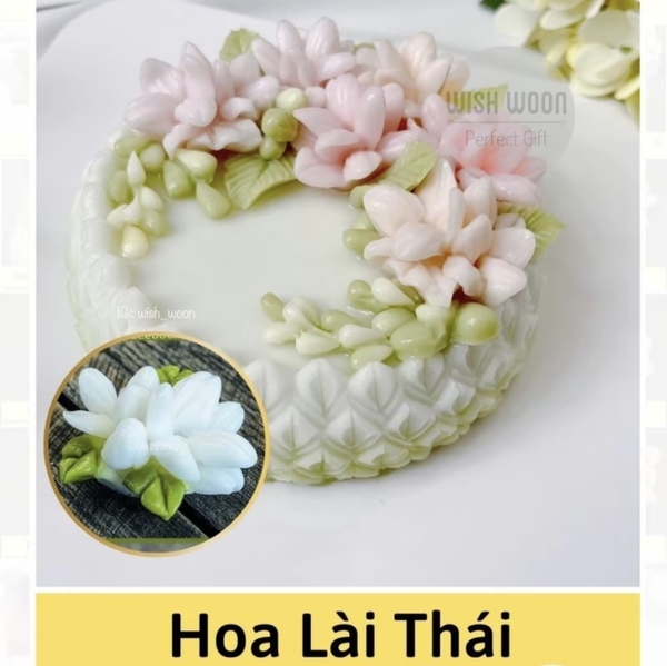 Khuôn Silicon - Hoa Nhài Lá 4cm (chùm hoa nhài)