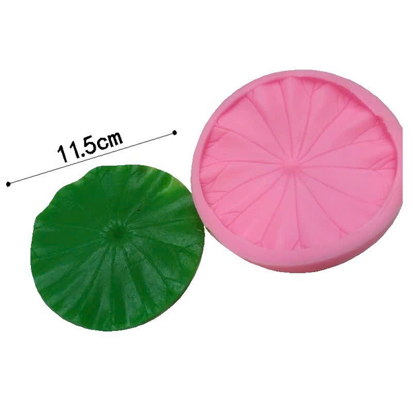 Khuôn Silicon - Lá Sen - 12cm - Có Gờ Trung