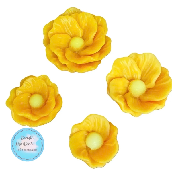 Khuôn Silicon - Hoa Cúc Cánh Xoay - 3.4cm J-335