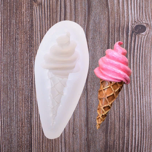 Khuôn Silicon - Cây Kem Xoắn 9cm