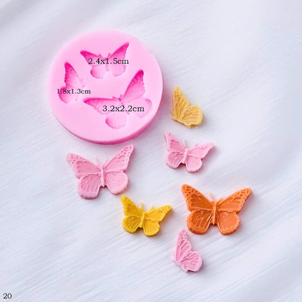 Khuôn Silicon - Động Vật - Bướm - Set 2 Vĩ 5 Con