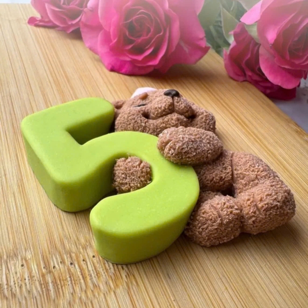 Khuôn Silicon - Số Gấu Số 5 (0-9)