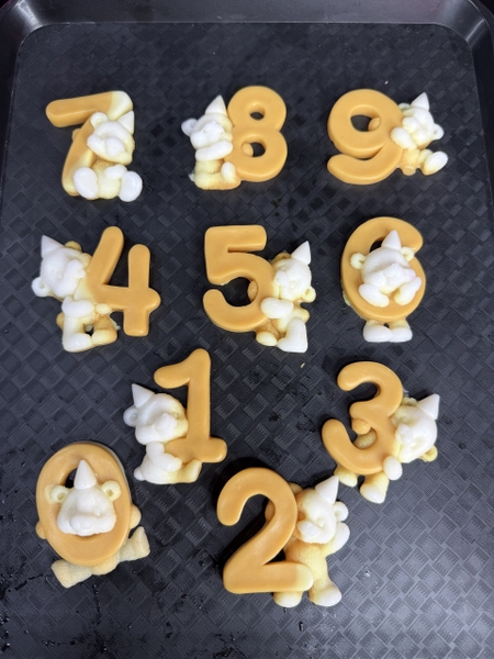 Khuôn Silicon - Số Gấu Số 5 (0-9)