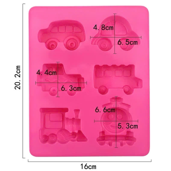 Khuôn Silicon - Xe Cộ - Tàu Bus Hơi 6c