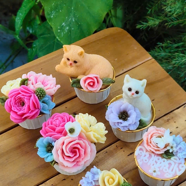 Khuôn Silicon - Động Vật - Mèo Ngồi Đứng