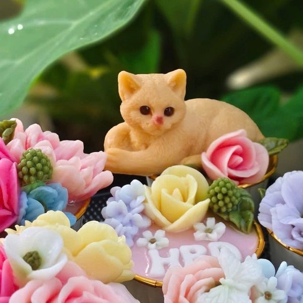 Khuôn Silicon - Động Vật - Mèo Nằm Ngồi sale100K